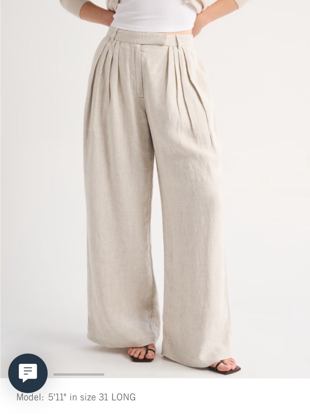 Abercrombie Sloane Tailored Linen Blend Pant